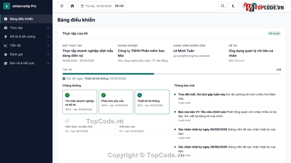 quản lý thực tập,quản lý đồ án tốt nghiệp,thực tập tốt nghiệp,quản lý sinh viên,chấm điểm thực tập,lịch bảo vệ